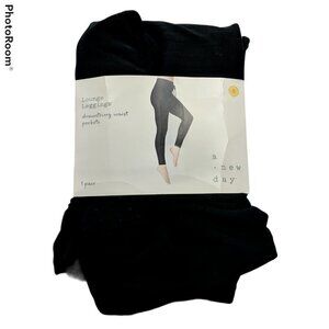A New Day Black High Waist Lounge Leggings Small